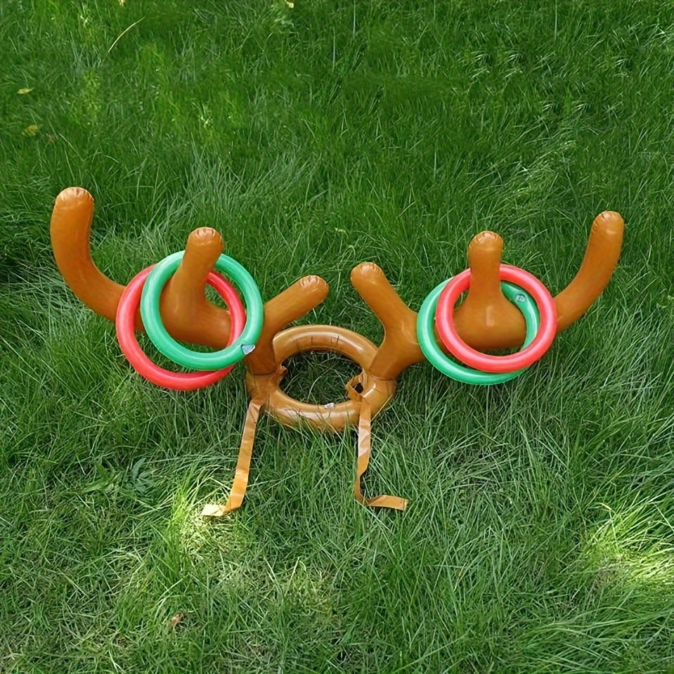 Game Inflatable Reindeer Antler Ring Toss for Fun Christmas and Party Game