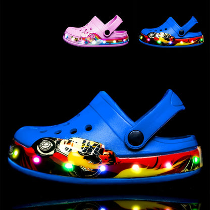 Glow-in-the-Dark Kids’ Clogs for Breathable and Anti-Slip Shoes