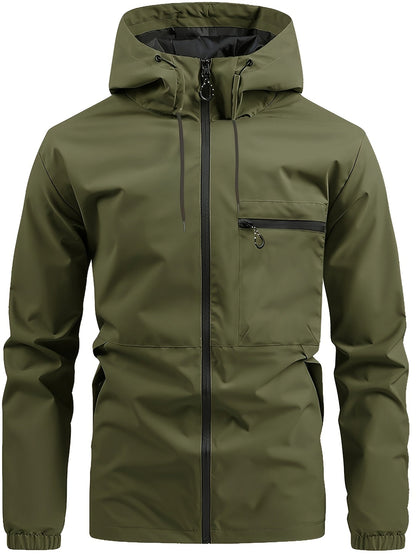 Men's Outdoor Jacket for Spring and Autumn for Windproof Hooded Jacket for Outdoor Activities
