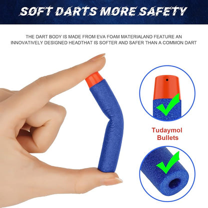Holder with 200 Foam Darts for Nerf with Wristband and Storage Bag for Playful Fun