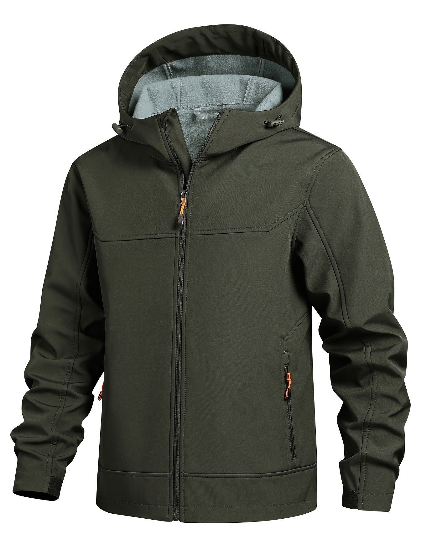 Men's Outdoor Softshell Jacket with Hood for Quick-Drying and Windproof