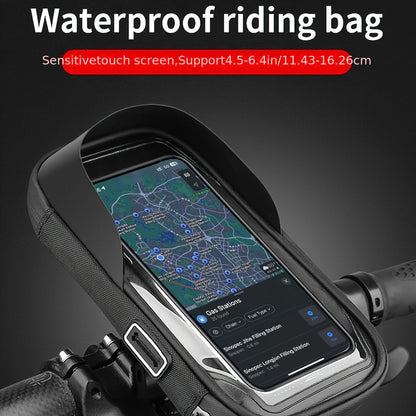 Holder Waterproof Bicycle and Motorcycle Phone for Handlebar Bag with 360° Rotation Option