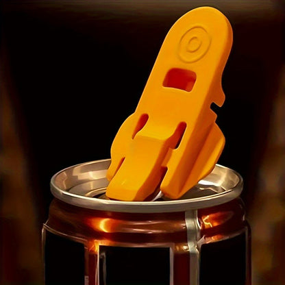 Tool with Compact Can Opener Design for Beverage Cans with Ergonomic Grip