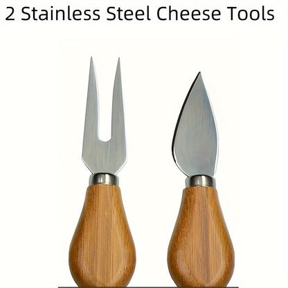 Set Bamboo Delights Cheese and Snack Board for Original and Practical for Cozy Moments