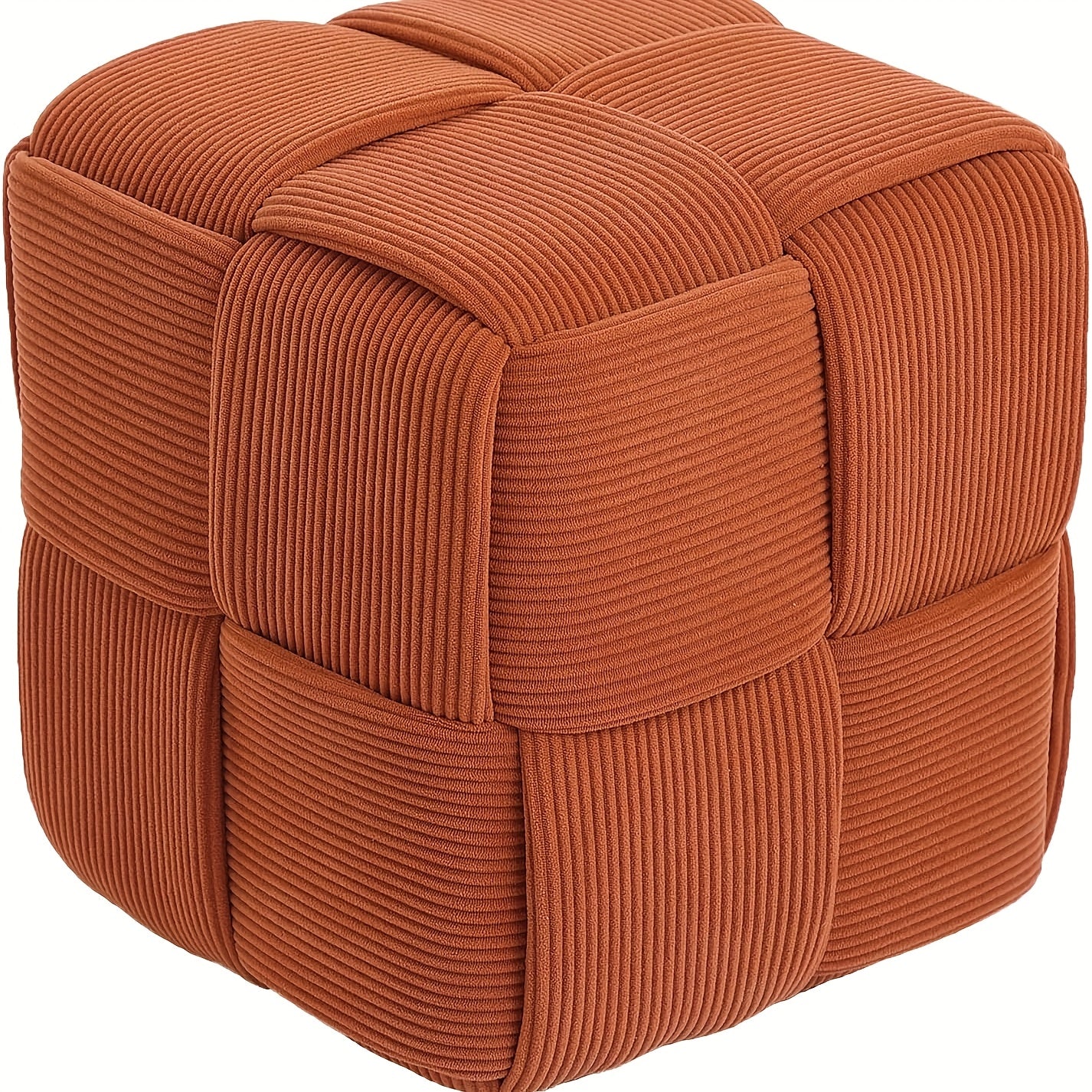 Compact Square Pouffe with Soft Upholstery with Comfortable and Versatile Design