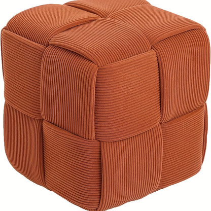 Compact Square Pouffe with Soft Upholstery with Comfortable and Versatile Design