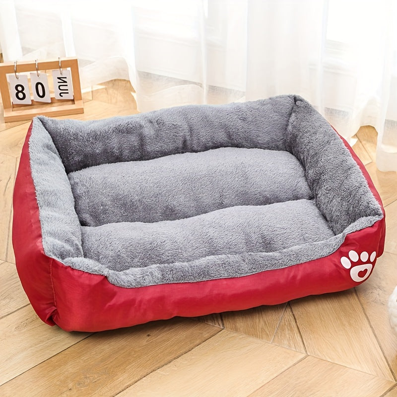 Dog with Rectangular Bed Made of Polyester with Soft Filling for All Dogs
