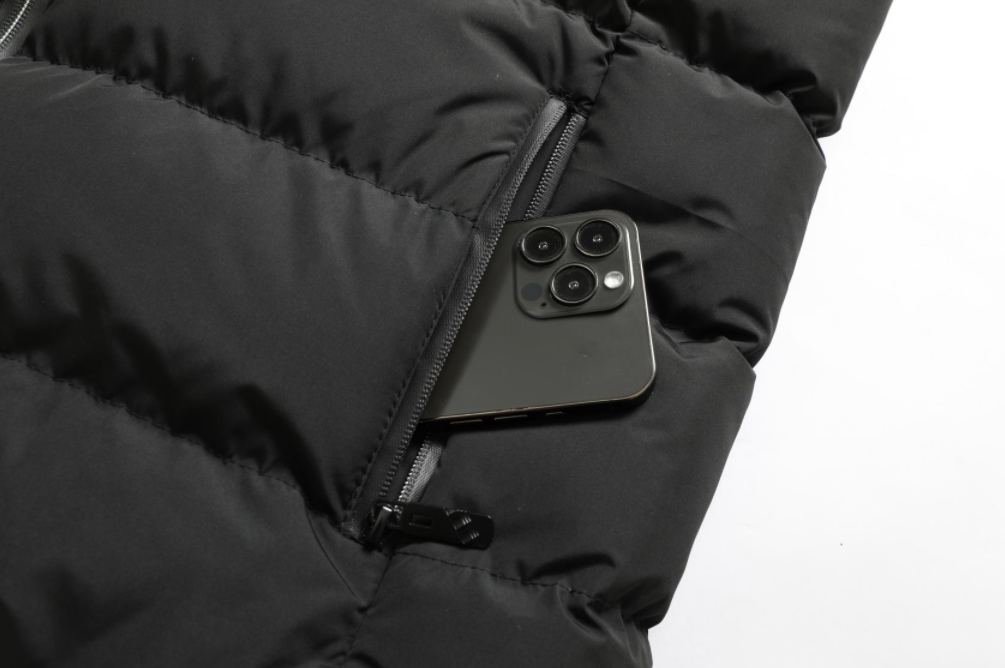 Heated Unisex Jacket with Adjustable Heat and Water-Repellent Material