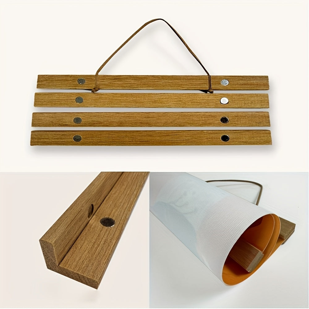 Magnetic Wooden Poster Hanger for Simple and Stylish Wall Decoration