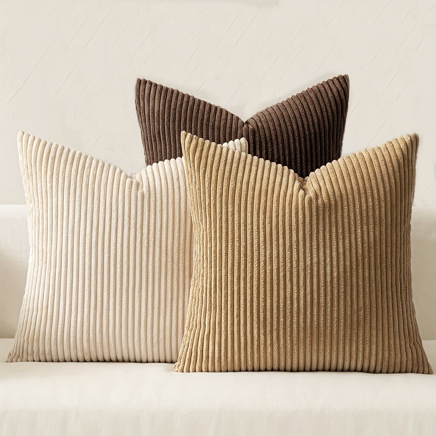 Cushion with Bohemian Rib Cover with Stripe Texture for Soft, Stylish, and Decorative