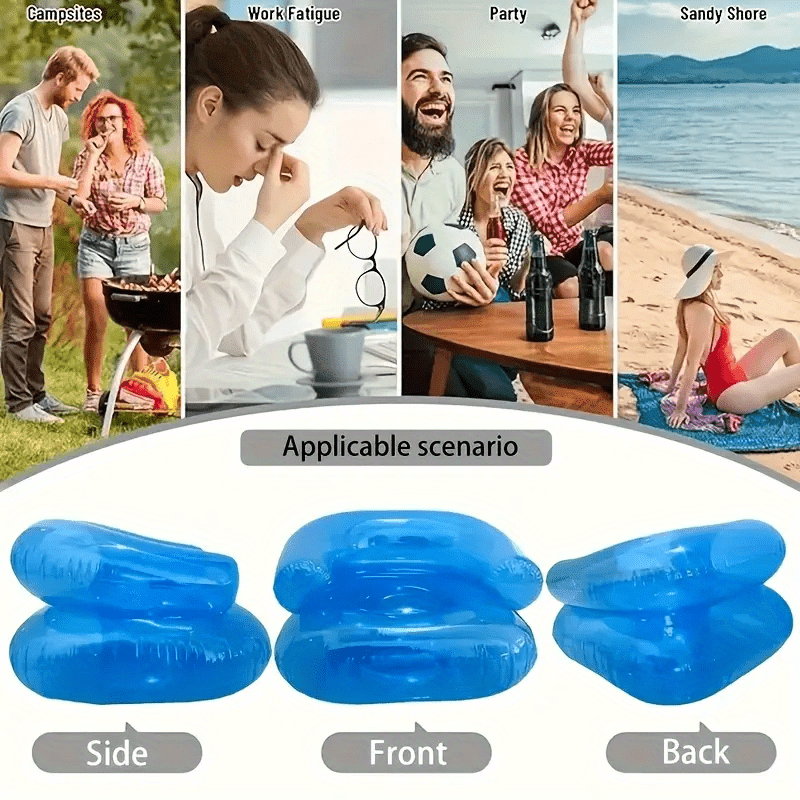 Cushion Inflatable Lounge Chair for Adults with Transparent Design and Comfort