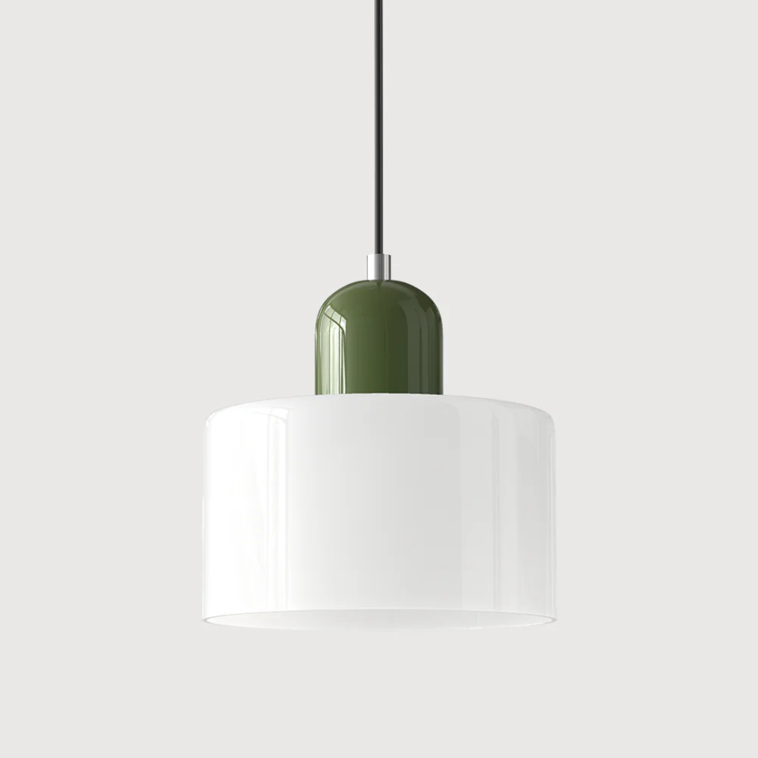Glass with Retro Pendant Lamp with Shade and Adjustable Cord for a Warm Atmosphere