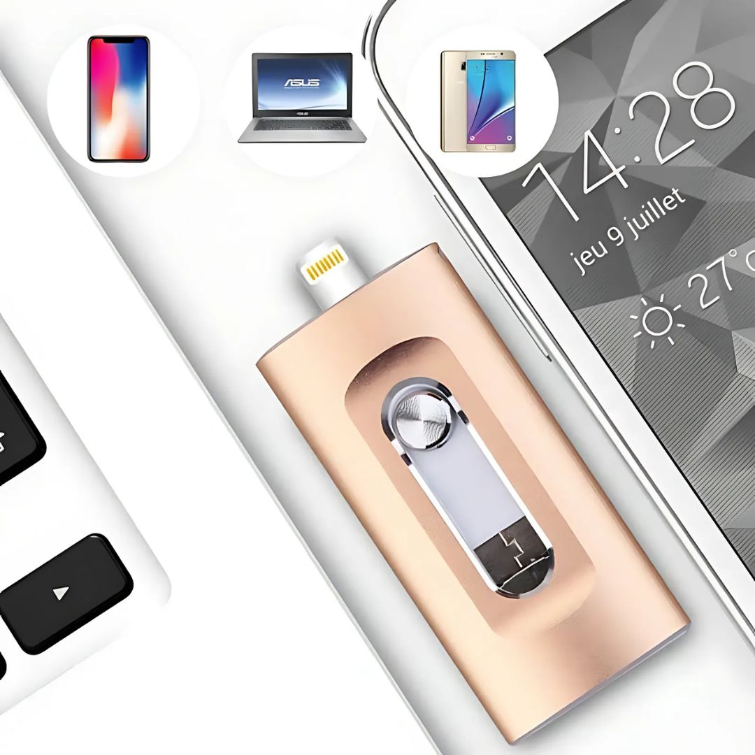 3 in 1 USB Stick with Fast Transfer and Wide Compatibility