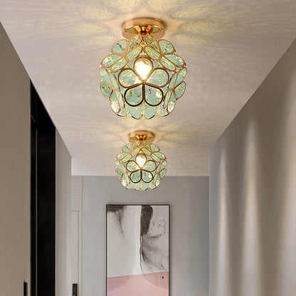 Glass with Ceiling Lamp with Floral Design for Warm and Stylish Indoor Lighting