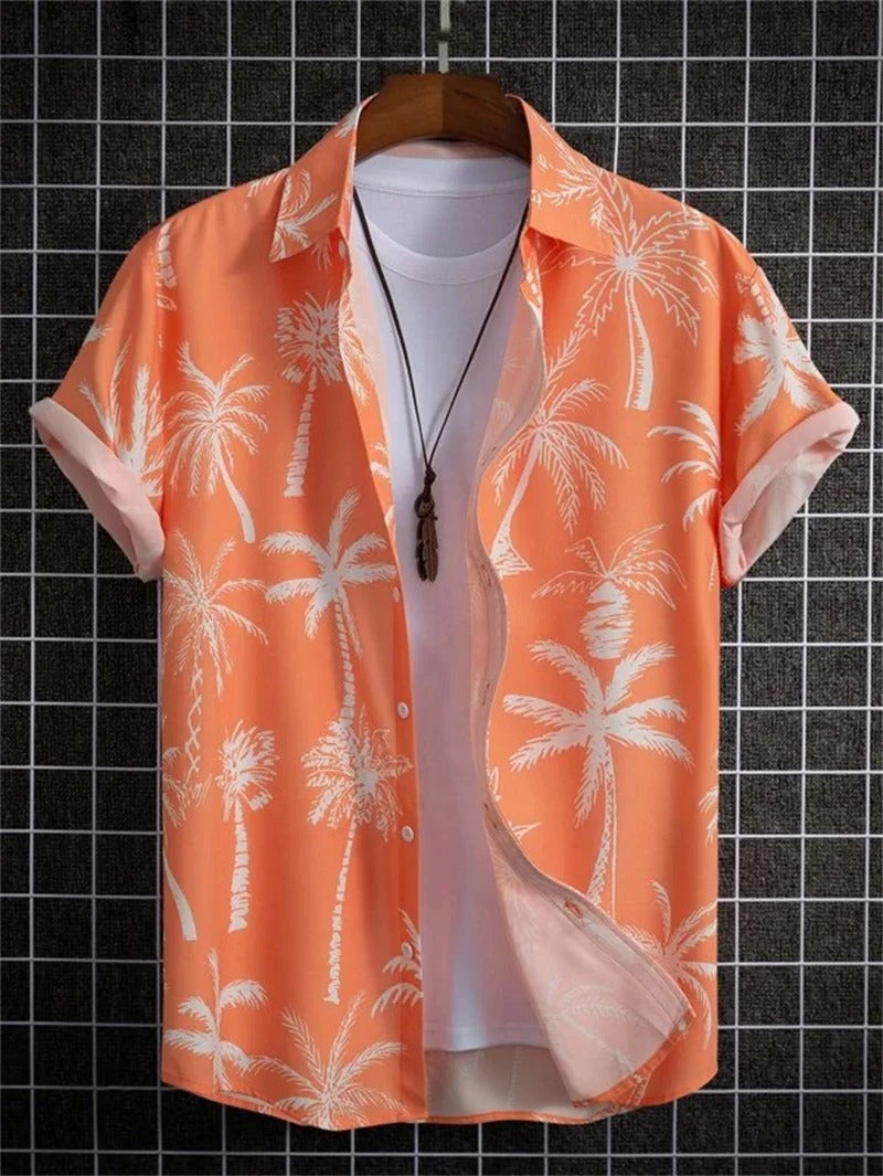 Tropicwave Men's Palm Print Shirt for Fresh and Fashionable