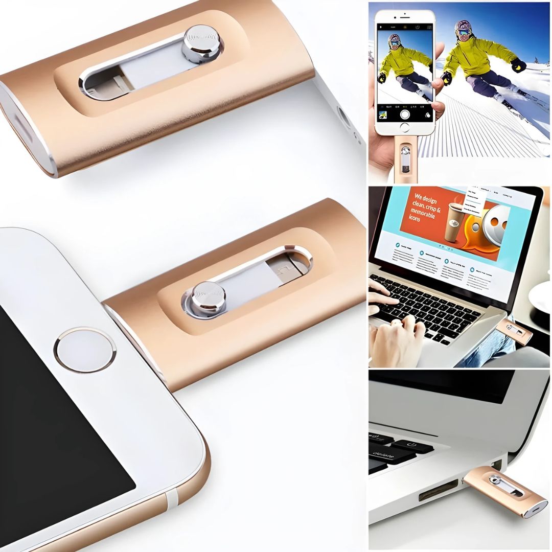 3 in 1 USB Stick with Fast Transfer and Wide Compatibility