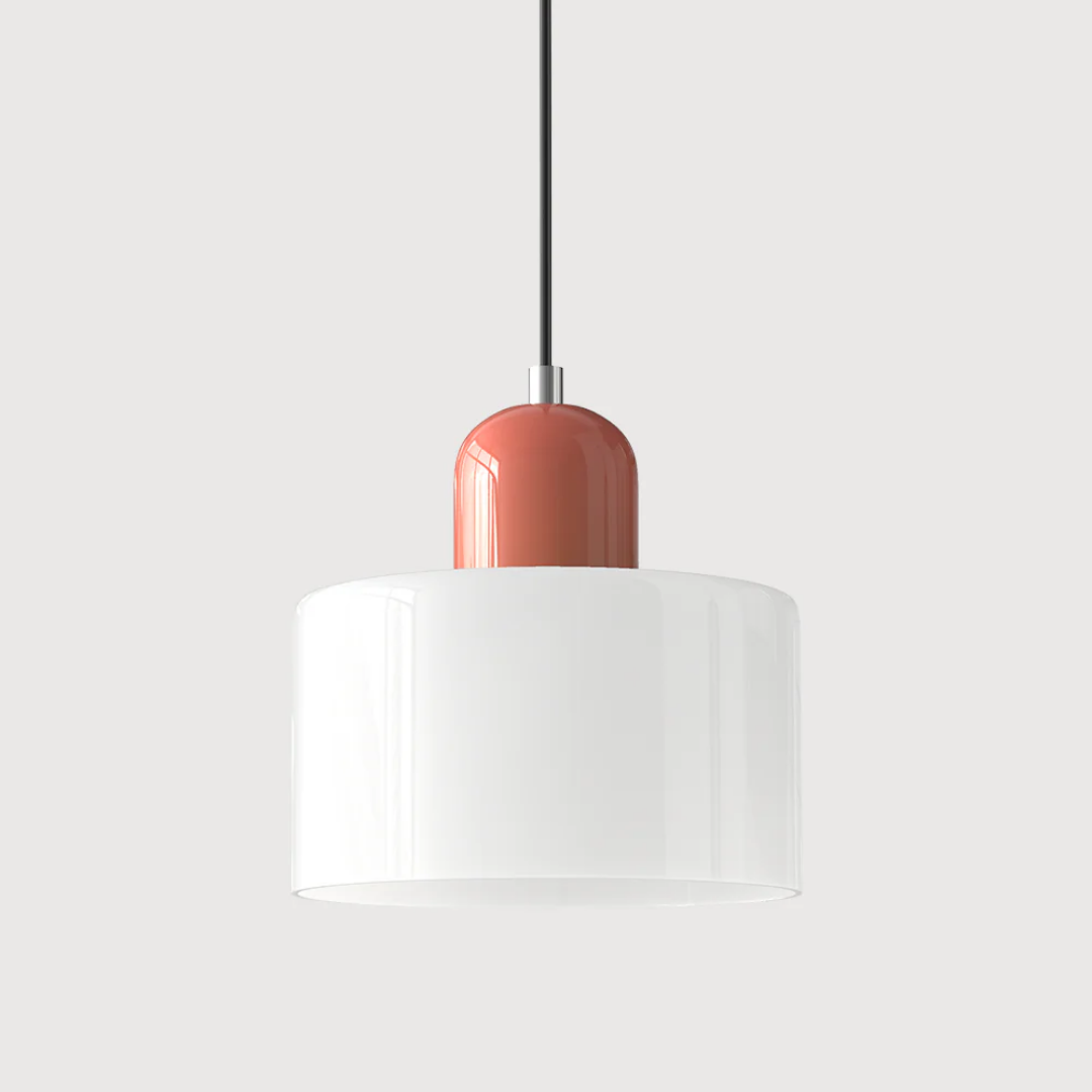 Glass with Retro Pendant Lamp with Shade and Adjustable Cord for a Warm Atmosphere