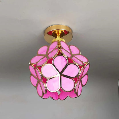 Glass with Ceiling Lamp with Floral Design for Warm and Stylish Indoor Lighting