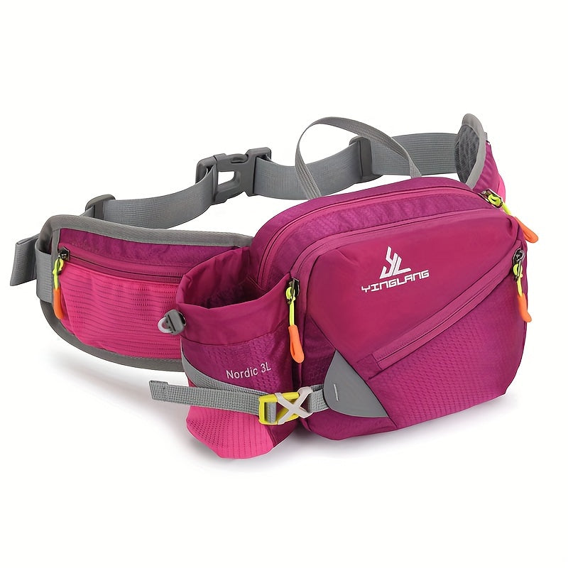 Holder Versatile Running Waist Bag with Water Bottle for Durable Nylon with Zippers