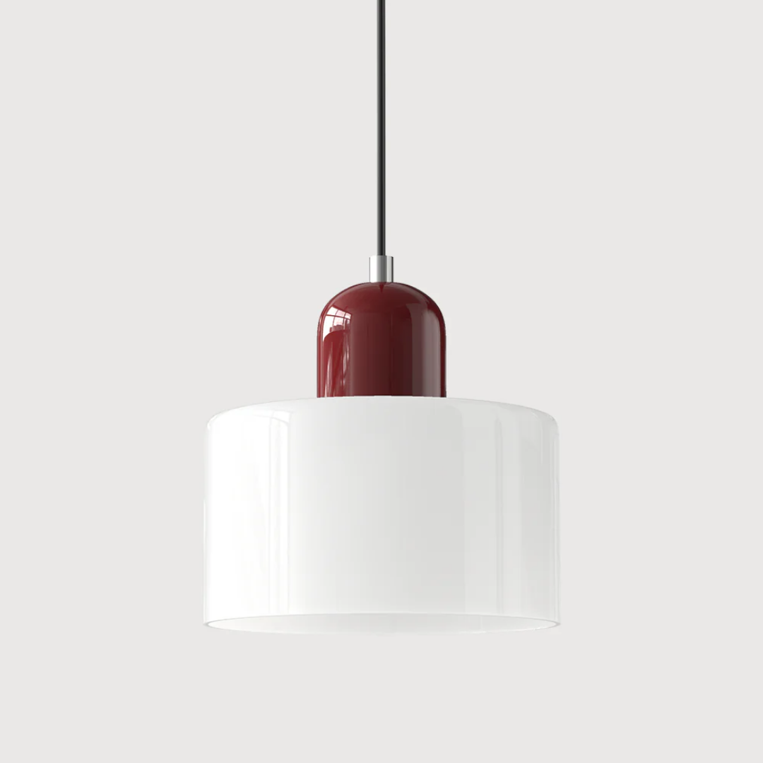 Glass with Retro Pendant Lamp with Shade and Adjustable Cord for a Warm Atmosphere