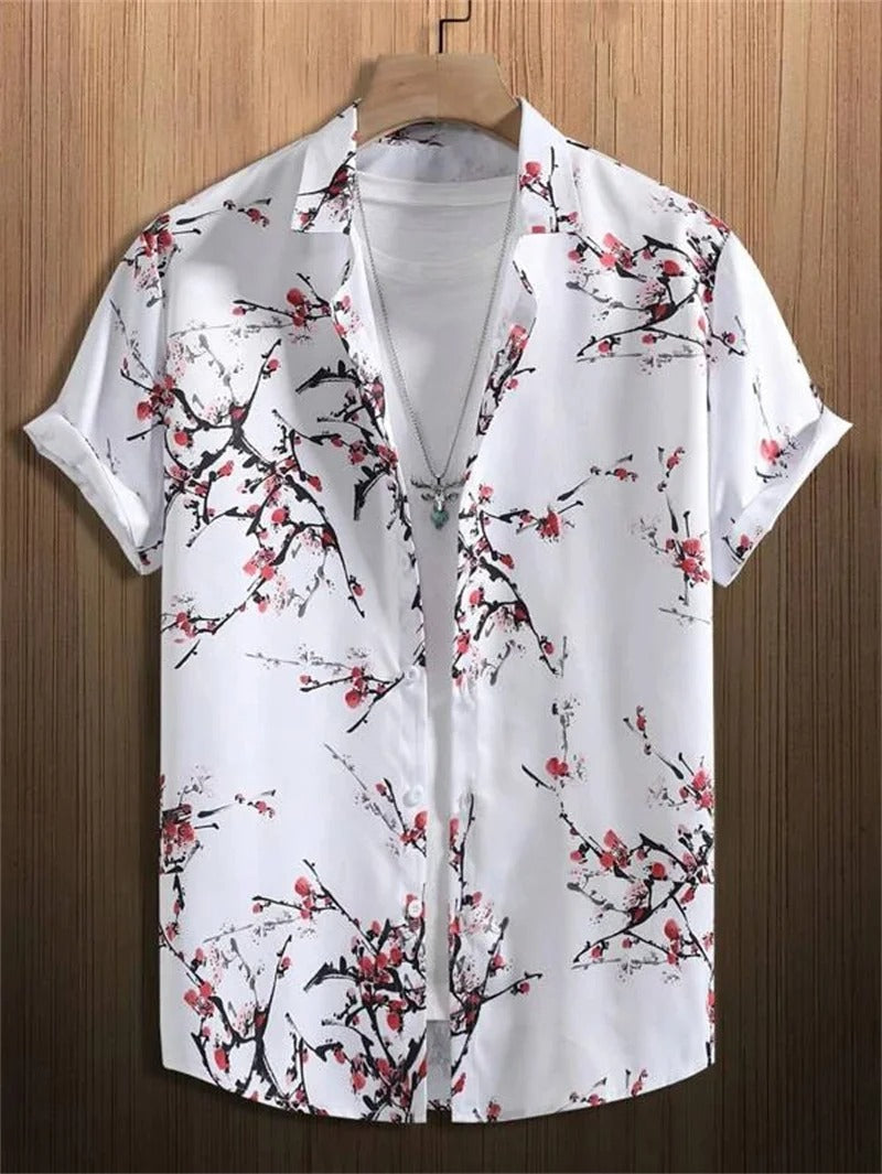 Tropicwave Men's Palm Print Shirt for Fresh and Fashionable