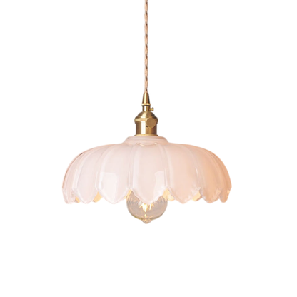 Glass Pendant Lamp in Flower Shape with Decorative and Atmospheric Design