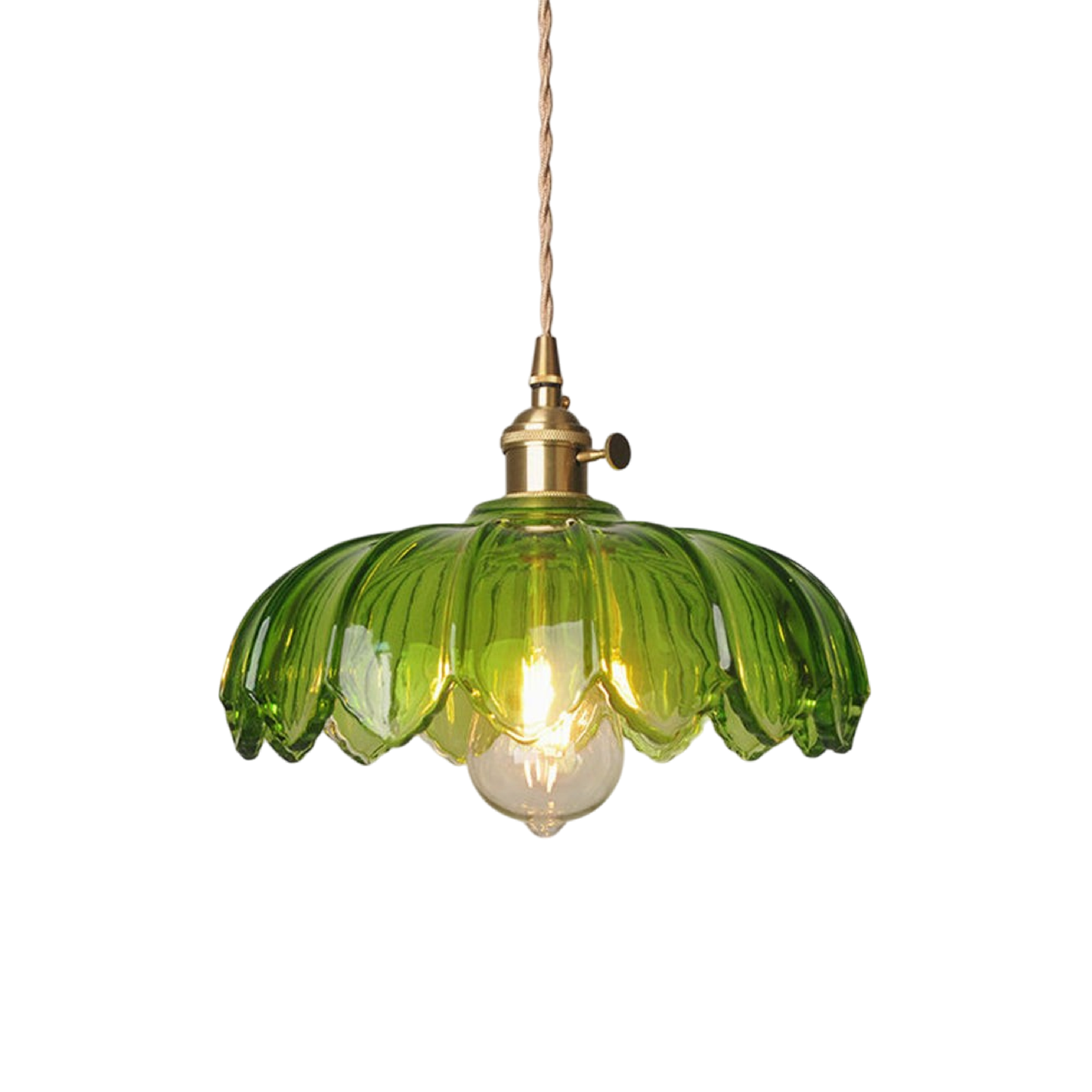 Glass Pendant Lamp in Flower Shape with Decorative and Atmospheric Design
