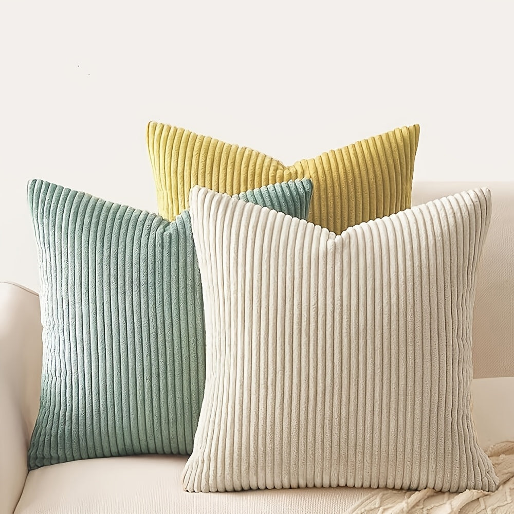 Cushion with Bohemian Rib Cover with Stripe Texture for Soft, Stylish, and Decorative