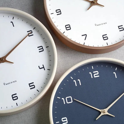 Clock with Minimalist Wall Wooden Frame for Stylish, Timeless and Clear