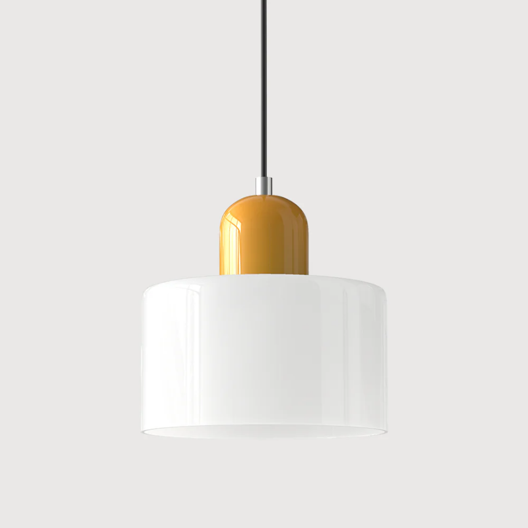 Glass with Retro Pendant Lamp with Shade and Adjustable Cord for a Warm Atmosphere