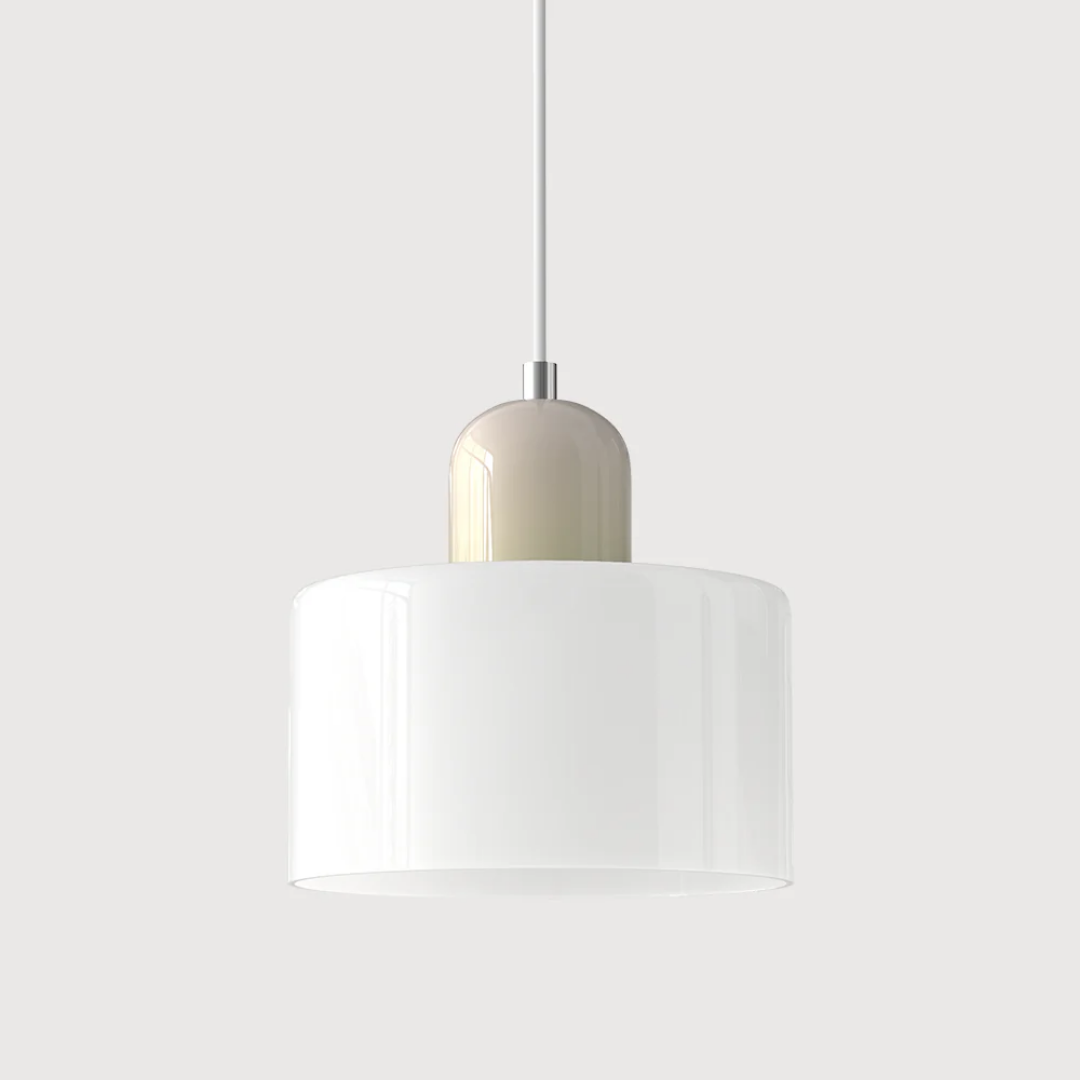 Glass with Retro Pendant Lamp with Shade and Adjustable Cord for a Warm Atmosphere