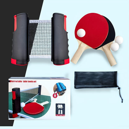 Table with Por Table Tennis Set for Ideal for Outdoors and Home