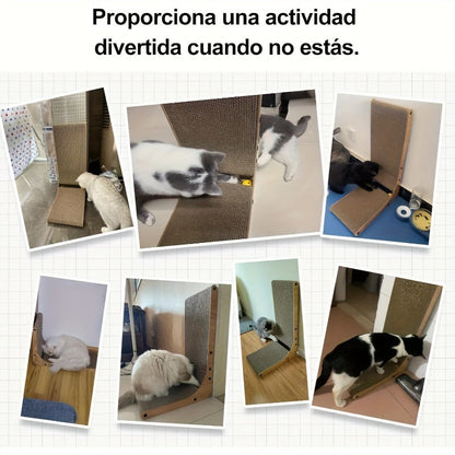 L-Shaped Cat Scratching Board for Indoor Use for Durable, Stable, and Space-Saving