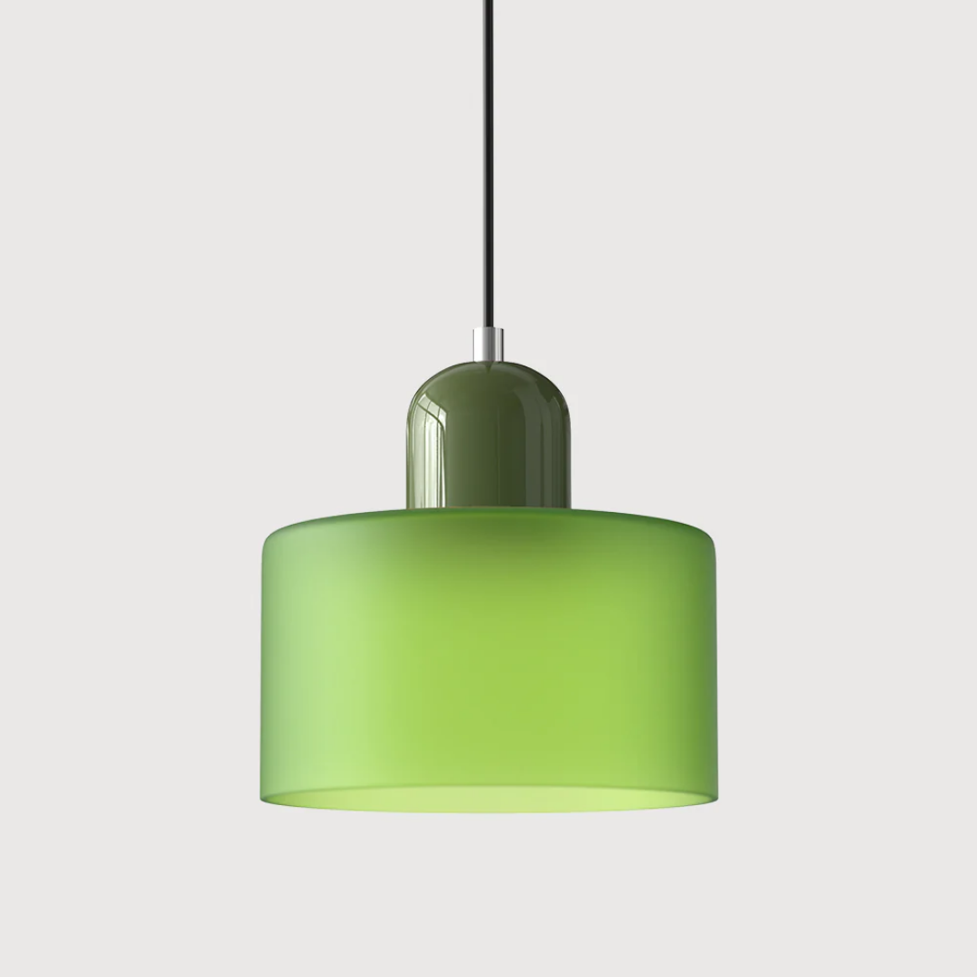 Glass with Retro Pendant Lamp with Shade and Adjustable Cord for a Warm Atmosphere