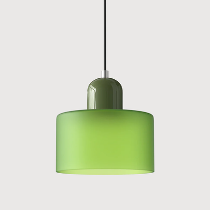 Glass with Retro Pendant Lamp with Shade and Adjustable Cord for a Warm Atmosphere