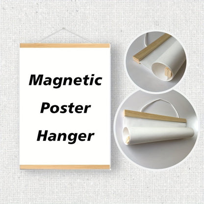 Magnetic Wooden Poster Hanger for Simple and Stylish Wall Decoration