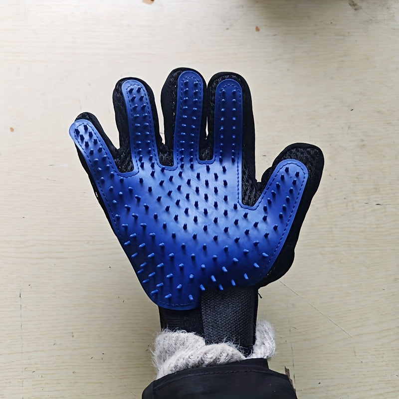 Glove with Grooming Design for Dogs and Cats for Silicone De-Shedding and Massaging