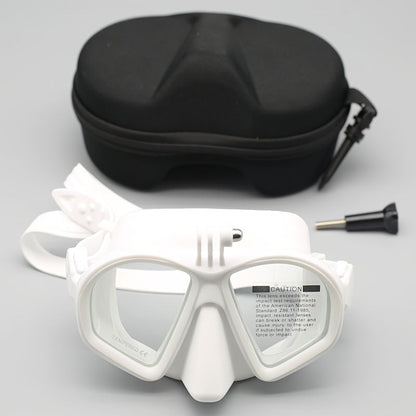 Case Tempered Diving Mask with Storage for Dive Goggles with Anti-Fog and Camera Mount