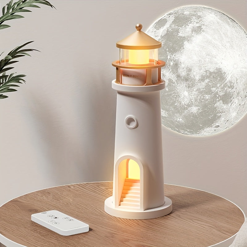 Table Lamp with Decorative Lighthouse Adjustable Light for Interiors