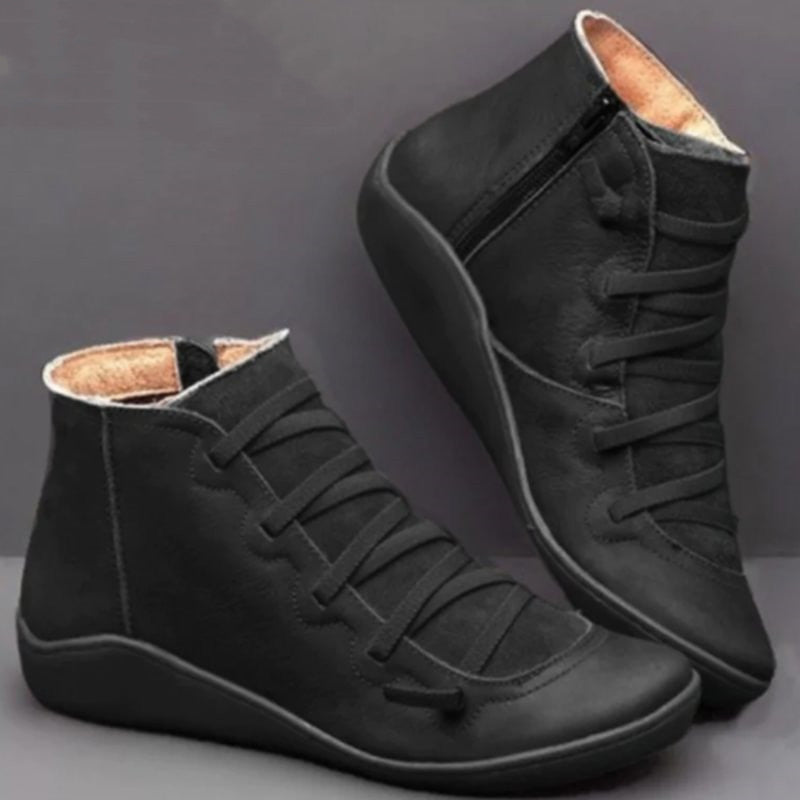 Comfortstep Luxe for Orthopaedic PU Leather Ankle Boots with Zip