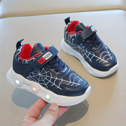 Sneakers Spider-Net LED for Adventurous Kids