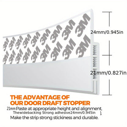Draft Stopper for Door for Silicone Door Sweep with Strong Adhesive and Sound Insulation