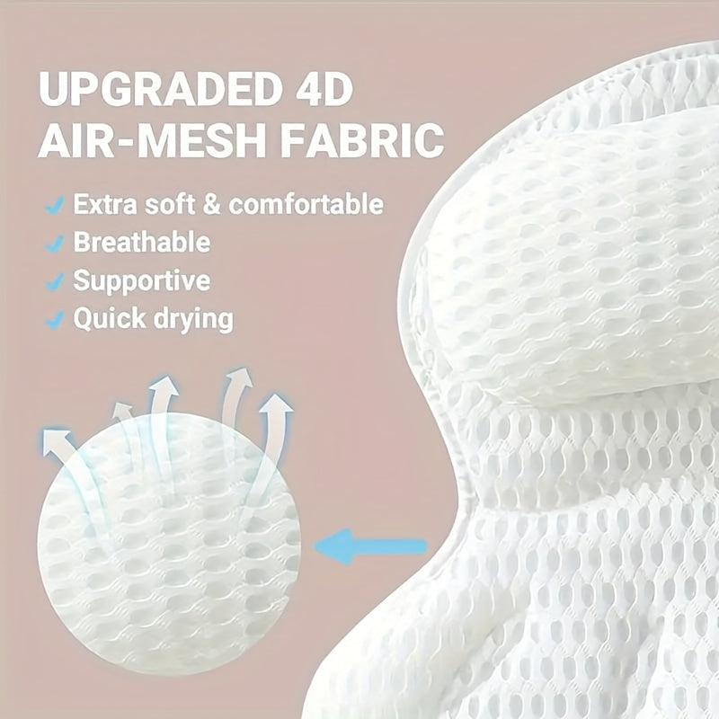 Pillow Luxiespa 4D Luxe Bath for Breathable Pillow with Neck and Back Support