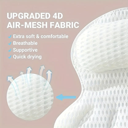 Pillow Luxiespa 4D Luxe Bath for Breathable Pillow with Neck and Back Support