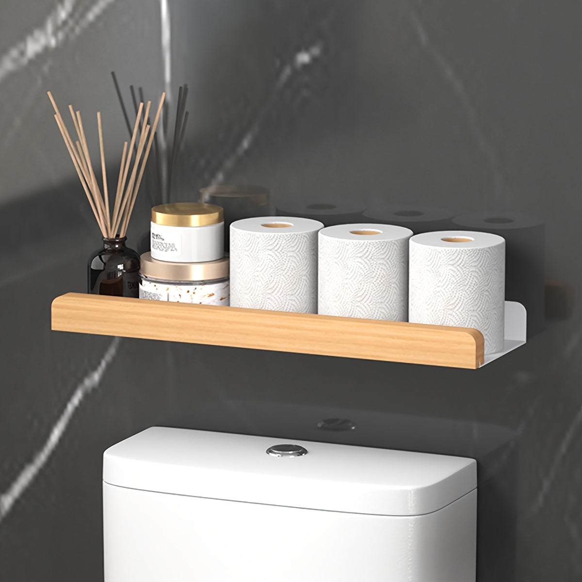 Holder with Stylish Wall Shelf Toilet Paper Design for Perfect for Bathroom Organization