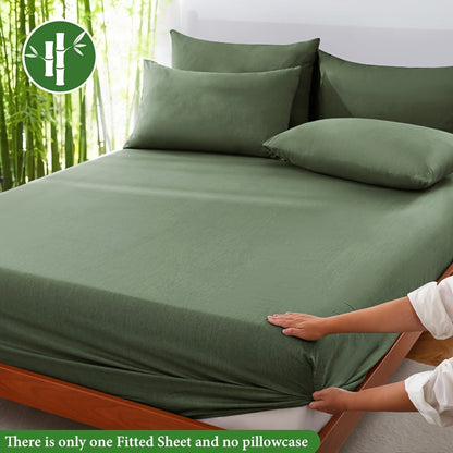 Bamboo Fiber Fitted Sheet for Breathable Comfort