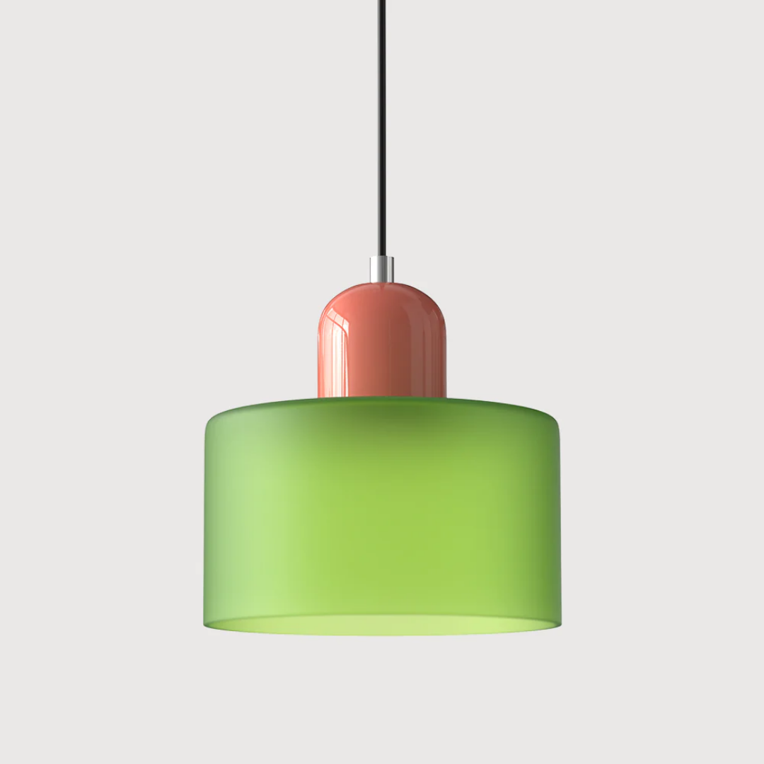 Glass with Retro Pendant Lamp with Shade and Adjustable Cord for a Warm Atmosphere