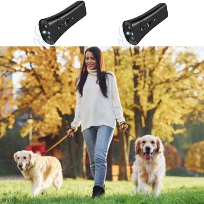 Dog with Ultrasonic Trainer for Safe Tool Against Excessive Barking