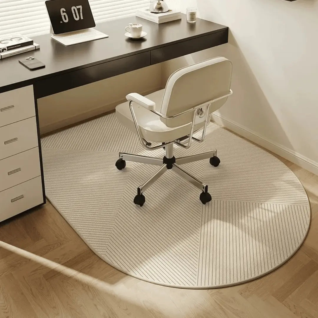 Chair with Office Mat with Non-Slip Backing for Floor Protection
