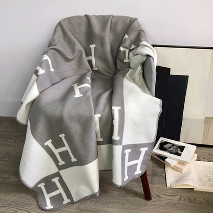Blanket Wool Cashmere Throw for 140x170 Cm Ultra Soft & Warm